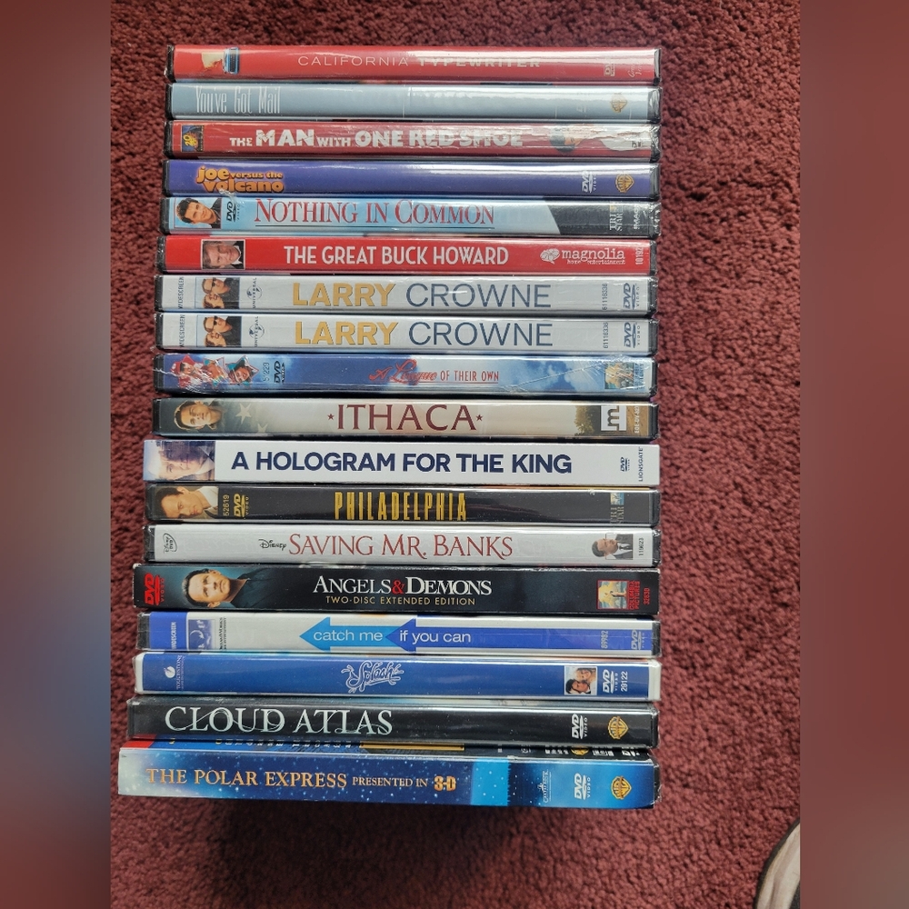 50 Tom Hanks DVD Movie Collection. Selling As A Set Only.